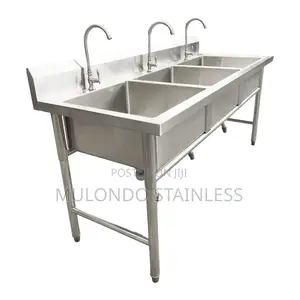 3_ Bowl Stainless Commercial Sink