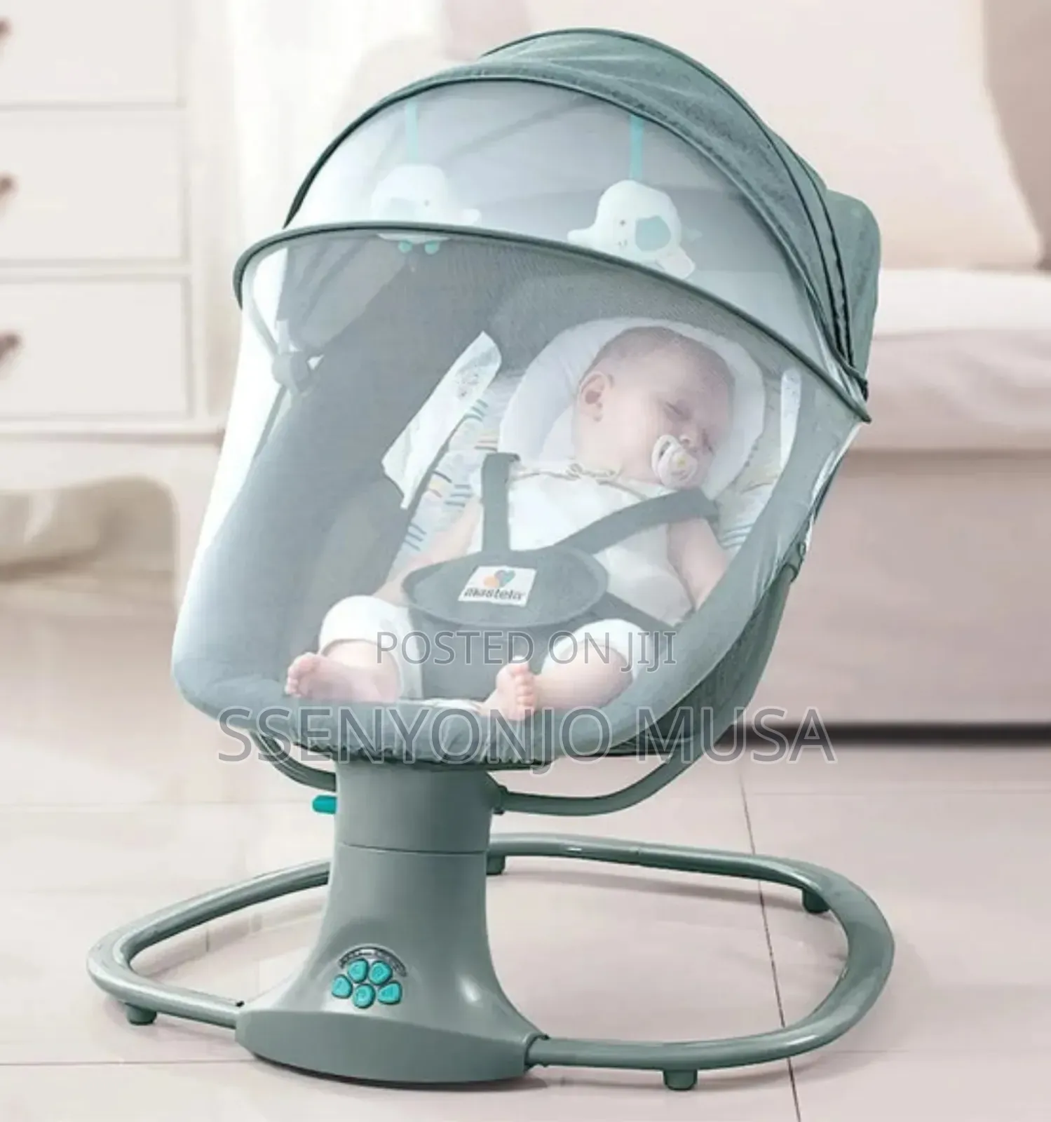 Mastela 3-in-1 Baby Swing Bassinet 08104 Grey With Music Bluetooth