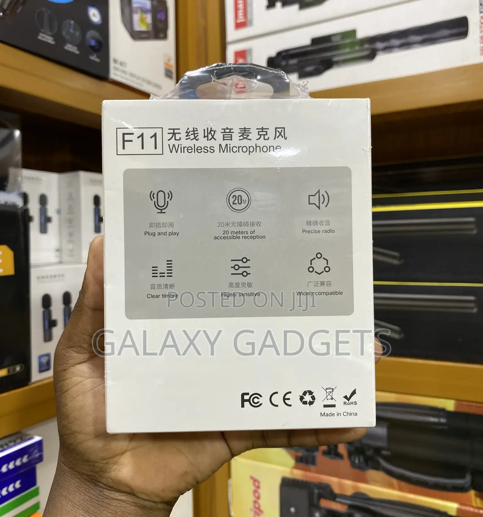 Tx F11-2 3 in 1 Wireless Microphone, Noise Cancellation Wireless Mic
