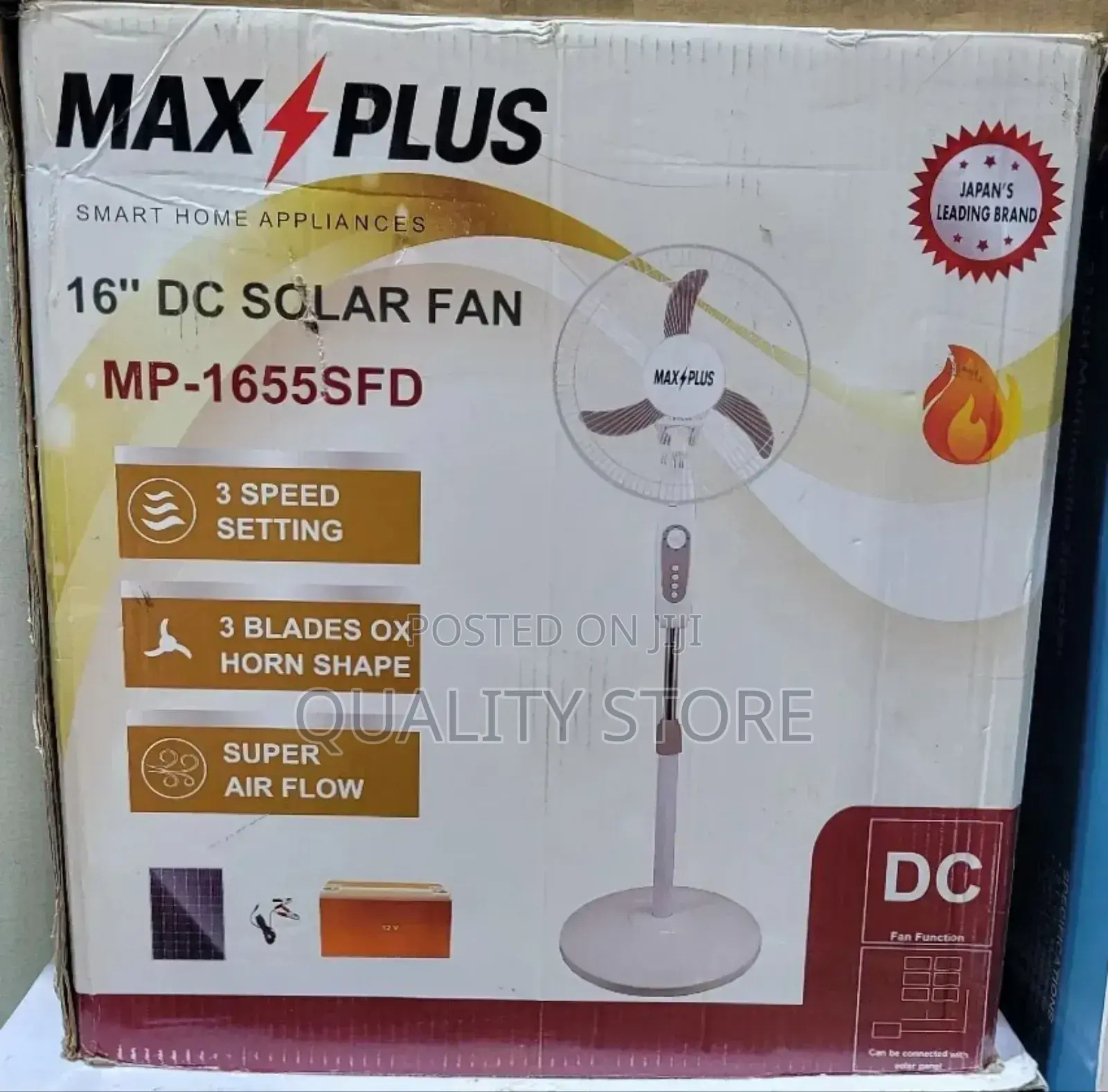 Max Plus 16" Dc Solar Fan