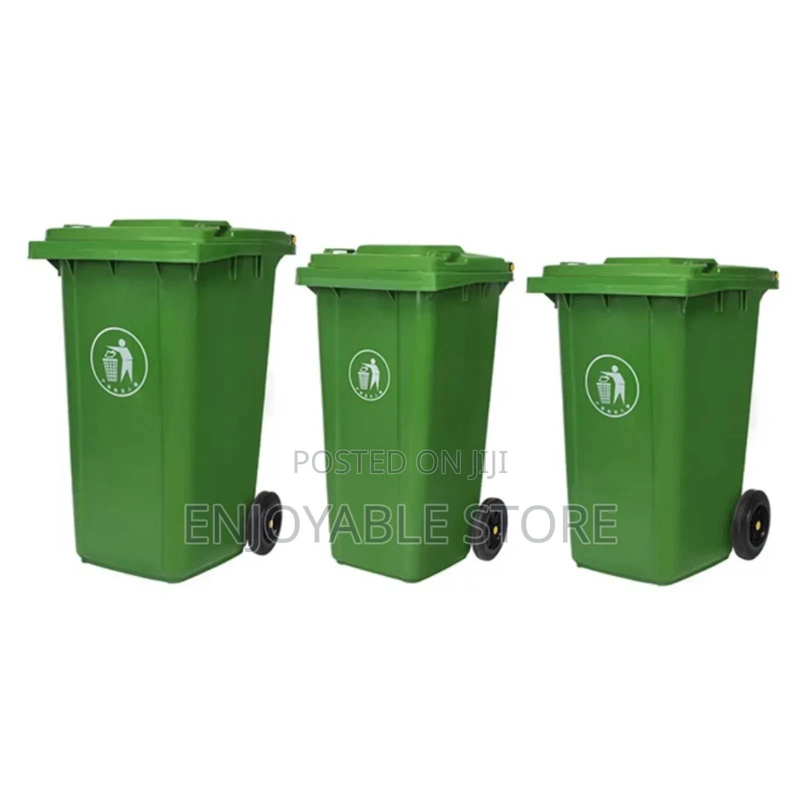 3pcs Plastic Dust Bins Plastic Dust Bins 120ltrs