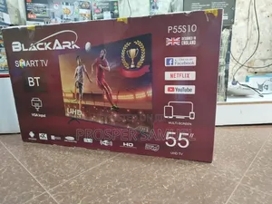 55 Inches Black Ark Brand New Uhd4k Flat Screen Flameless Tv