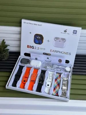 I20 Ultra Max Smartwatch | 7 Straps + Earbuds + Case