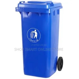 Blue Wheeled Plastic Dust Bins Plastic Dust Bins 120ltrs