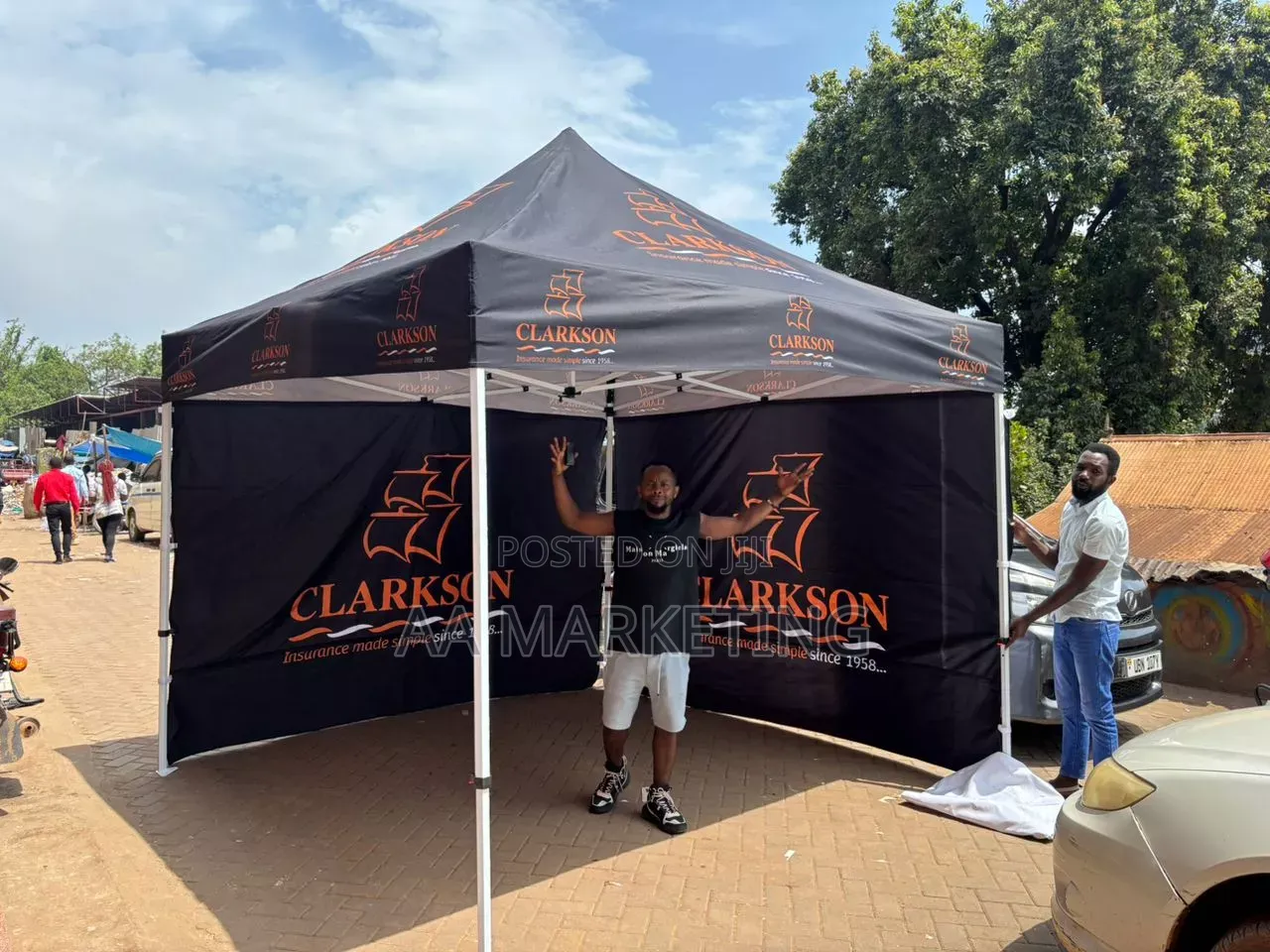 Promotional Tents [ Cloth Water Resistant Material] 10ft by 10ft
