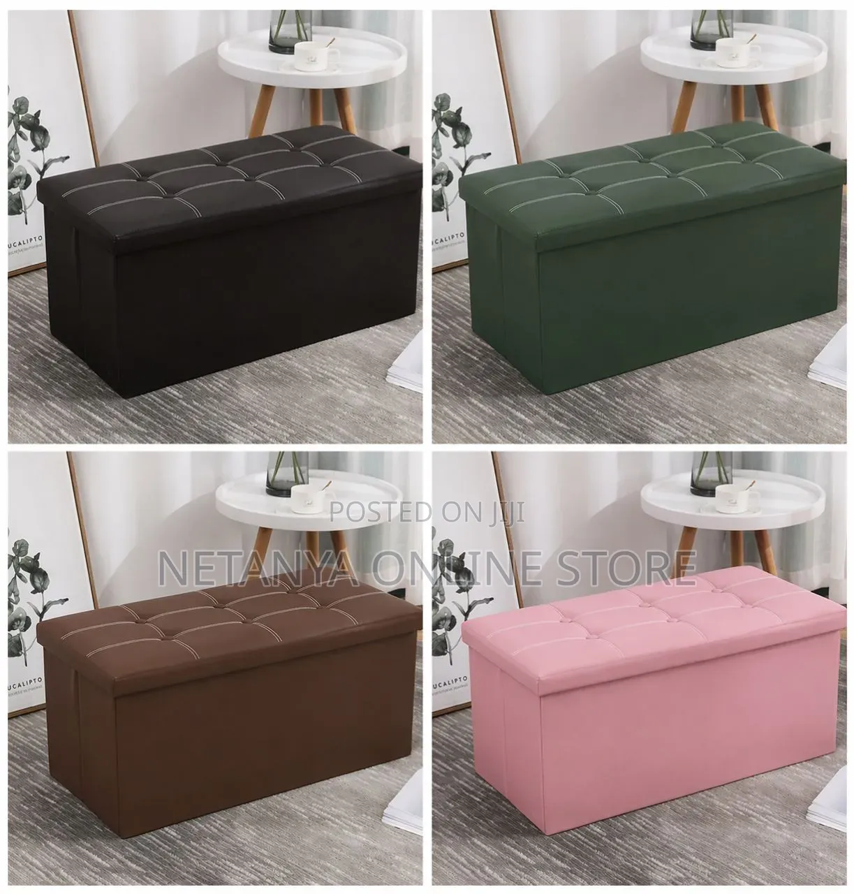 Brand New Leather Ottoman /Storage Box