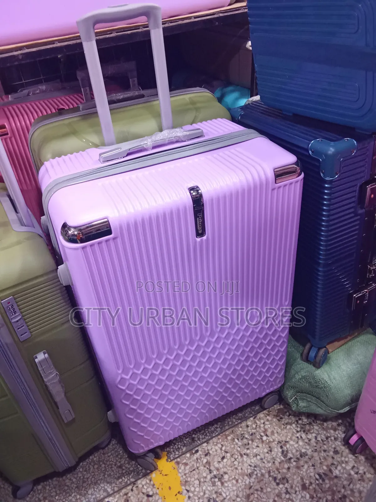 Plastic Purple Medium Size Suitcase