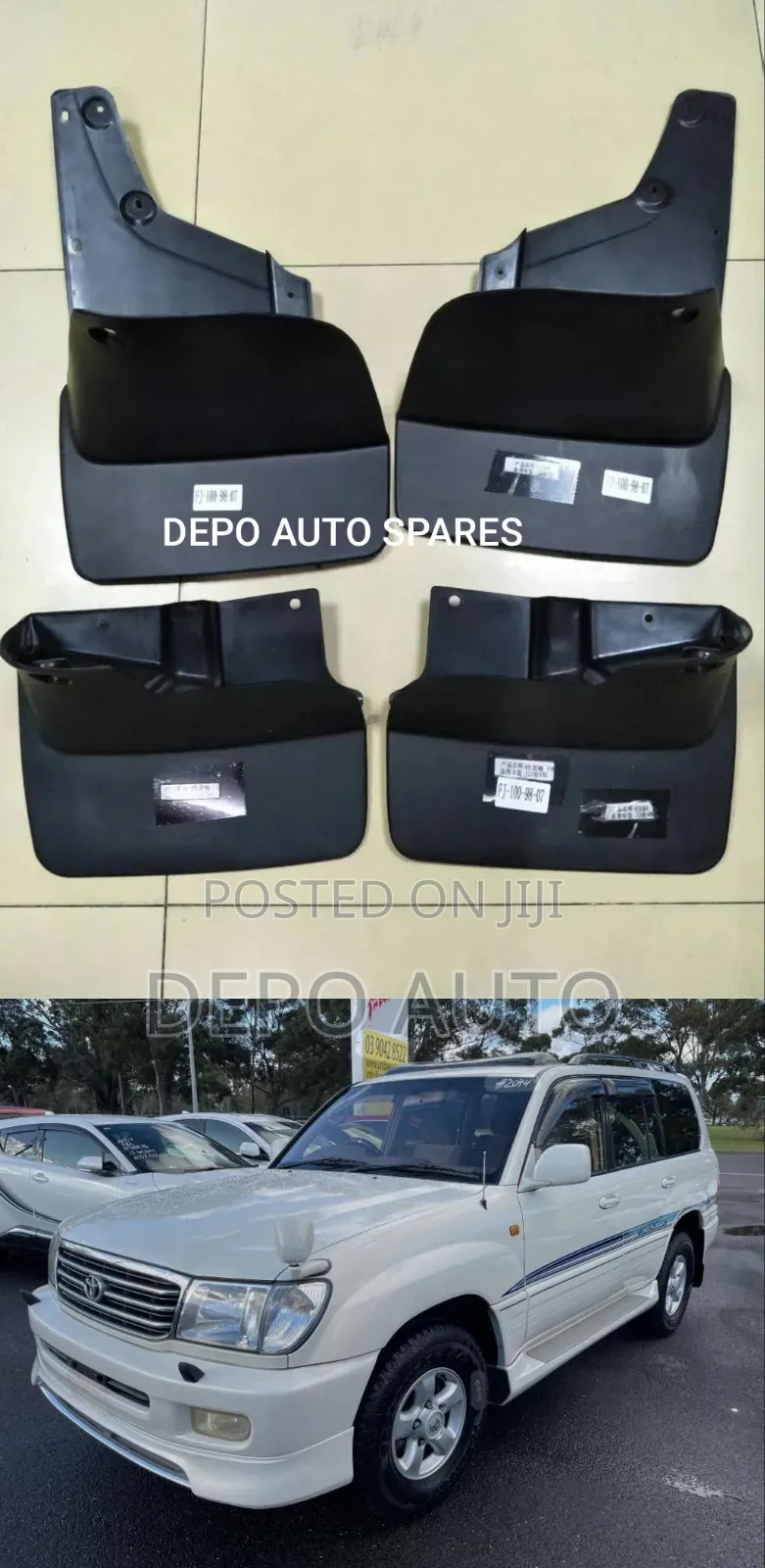 Mudflaps L/C Fj100 (4pcs)