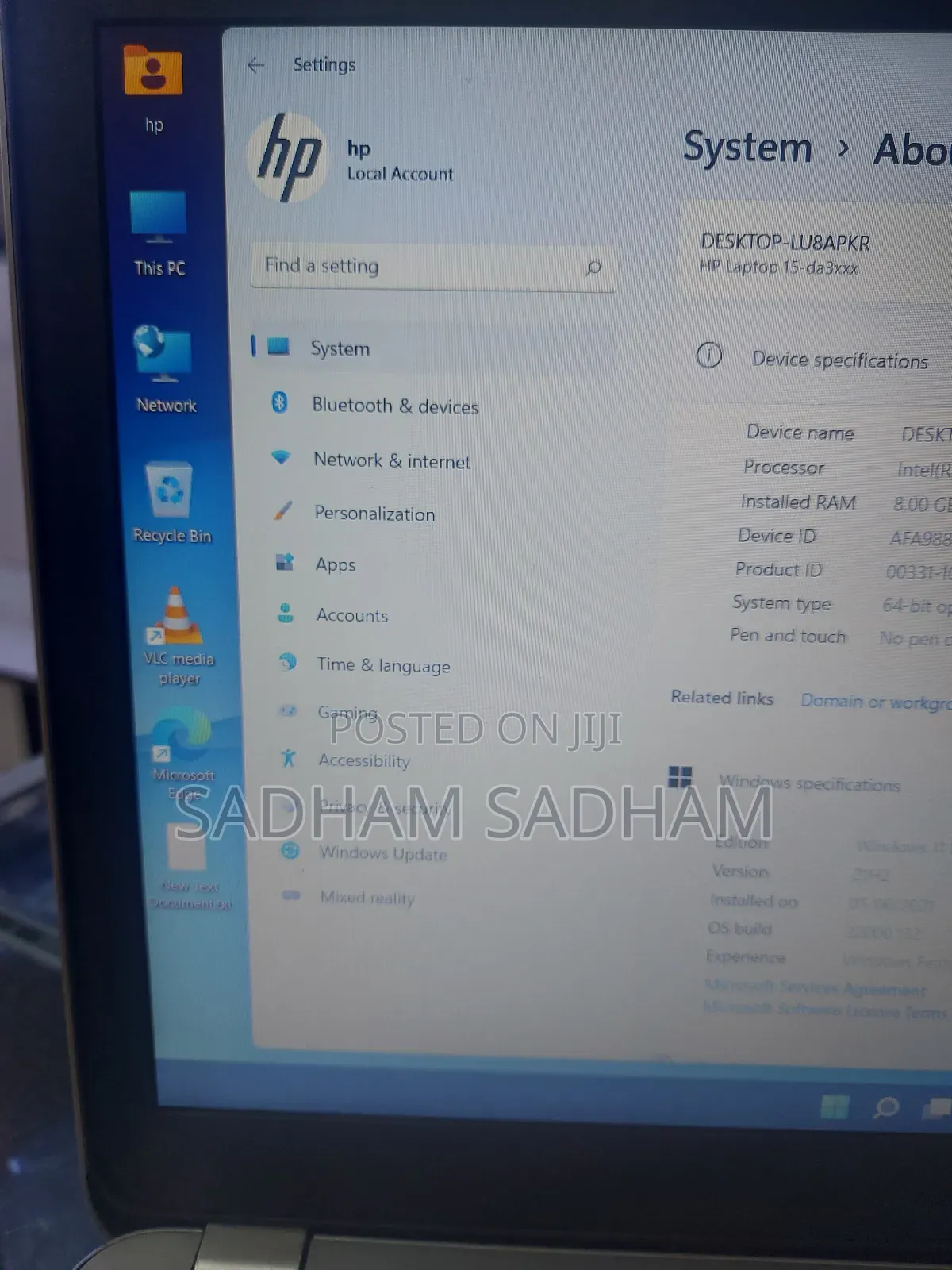 Laptop HP ProBook 450 G4 8GB Intel Core i5 SSD 256GB