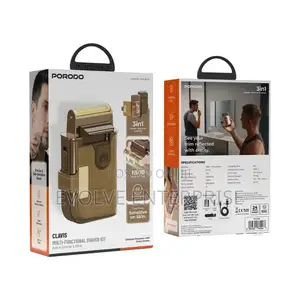 Porodo Clavis Multi-Functional Shaver With Built-in Trimmer - Brown