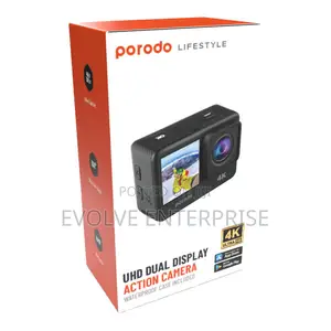 Porodo Lifestyle Waterproof Action Camera 900mah - Black