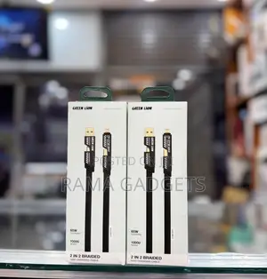 Green Lion 2-in-2 Braided Fast Charging Cable