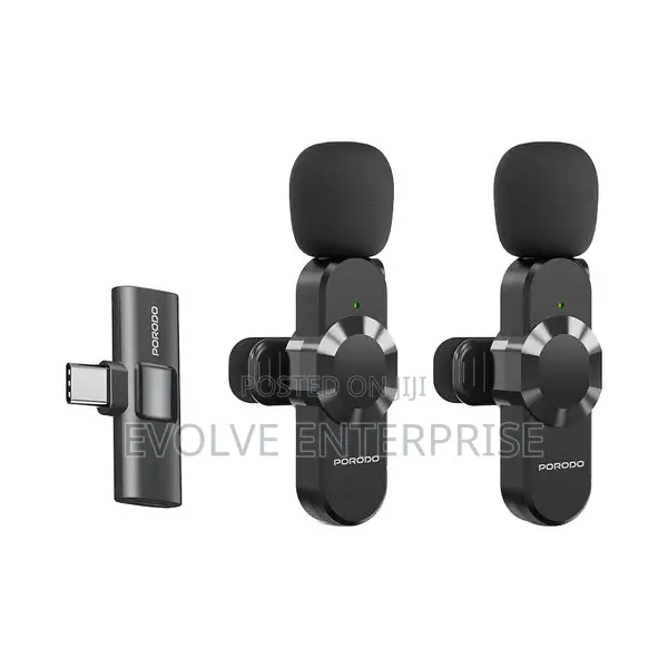 Porodo Audix Pro Lavalier Dual Microphone Type-C Lightning