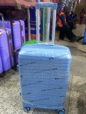 Pure Rubber Plastic Suitcases. Small.( Blue)