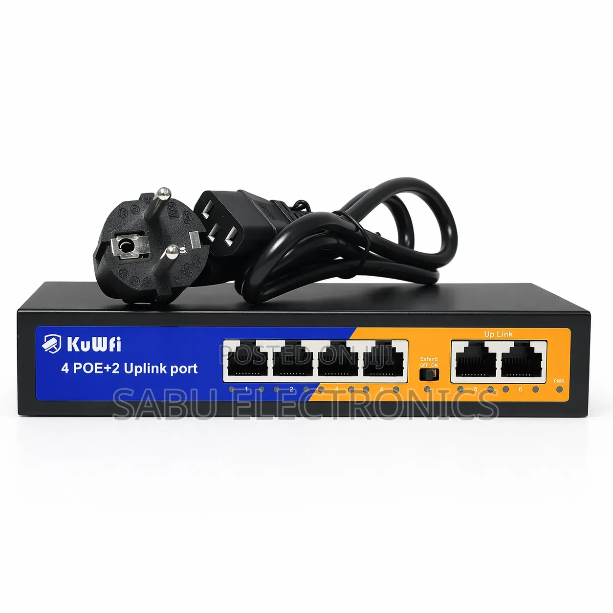 Kuwfi 6-Port Poe Switch (4 Poe + 2 Uplink) – 60w Built-in Power Supply