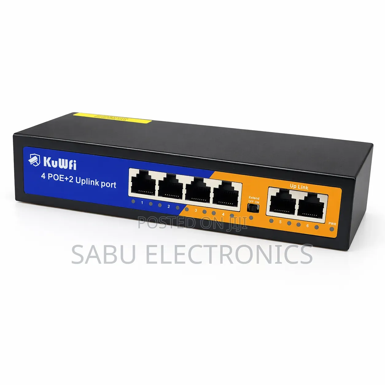 Kuwfi 6-Port Poe Switch (4 Poe + 2 Uplink) – 60w Built-in Power Supply