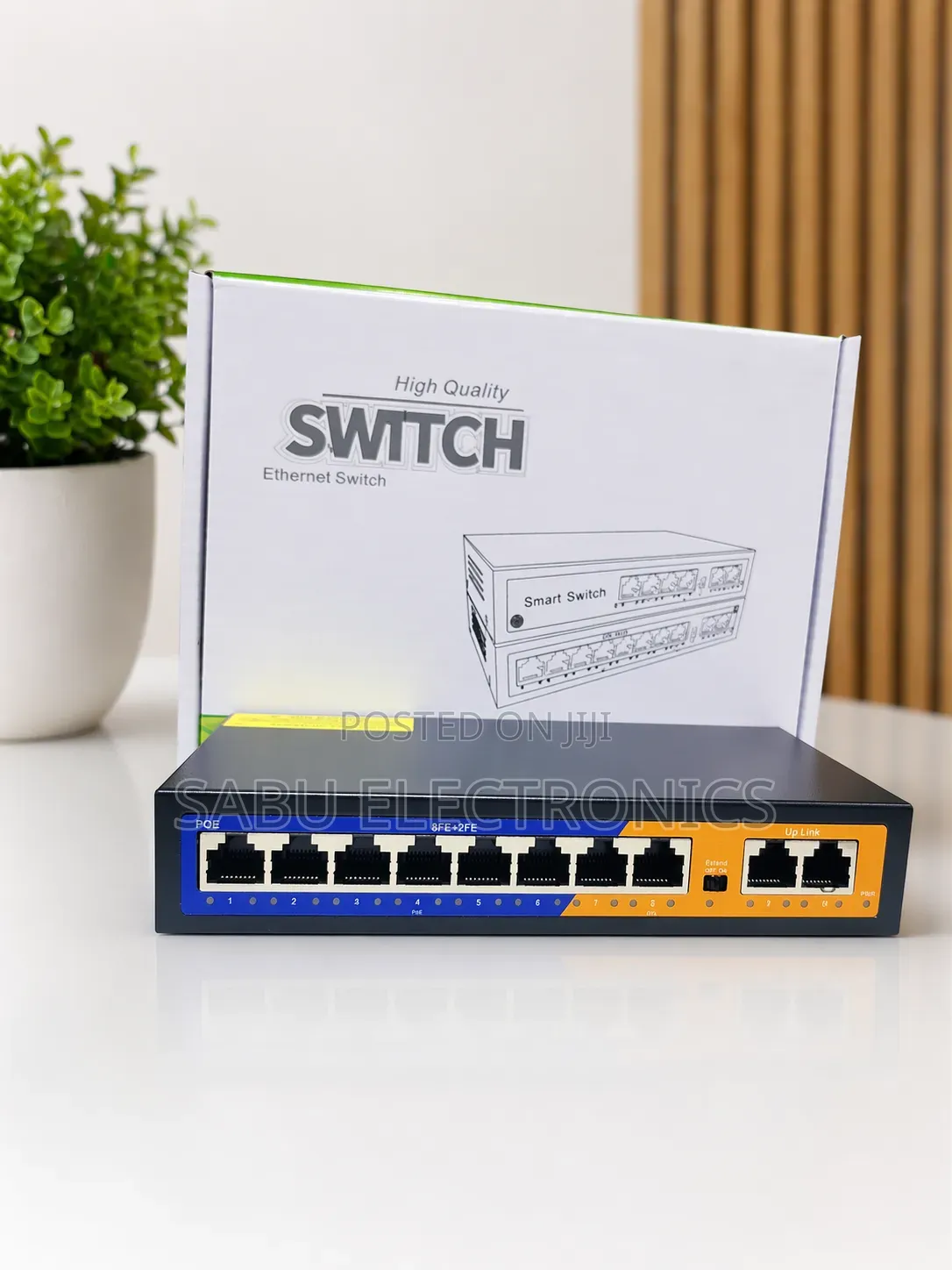 10-Port Poe Switch 8 Poe +2 Uplink Ports 120w CCTV Network Switch 