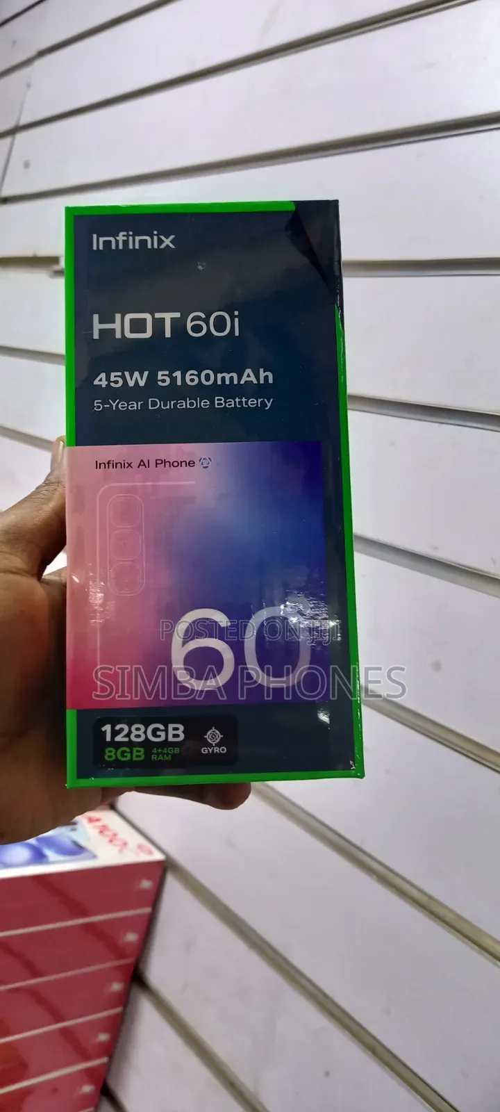 New Infinix Hot 60i 128 GB Black