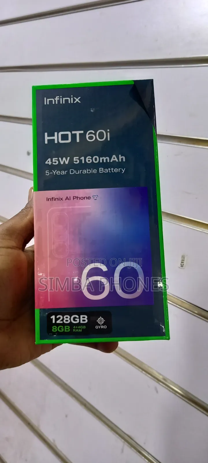 New Infinix Hot 60i 128 GB Black