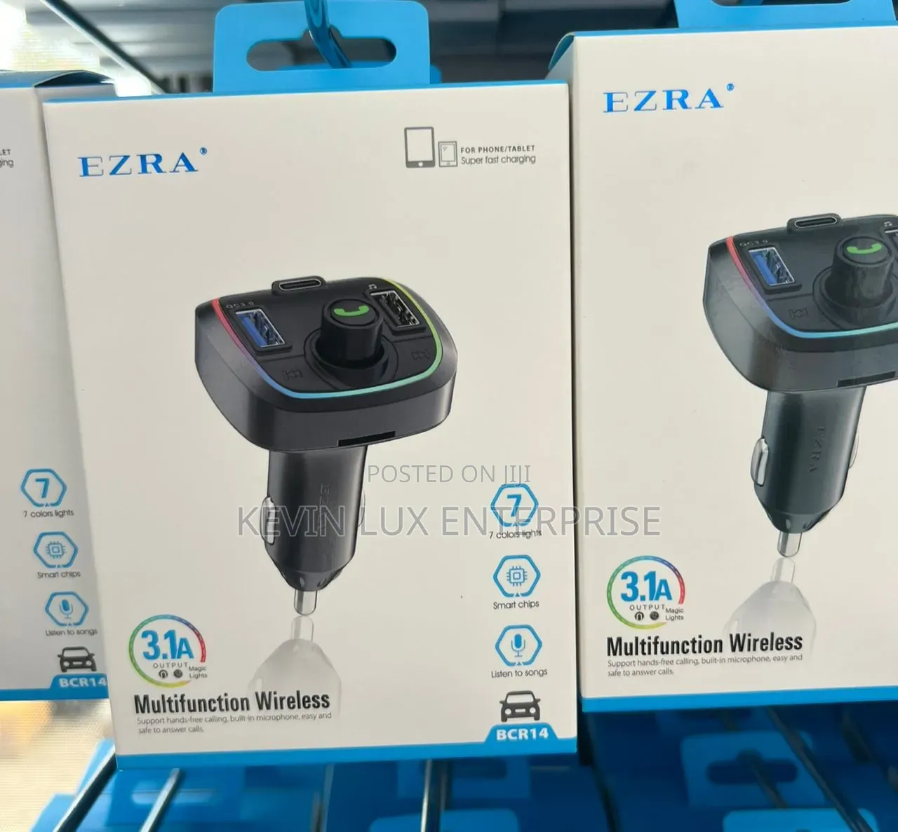 Multi Functional Car Wireless Charger and Bluetooth