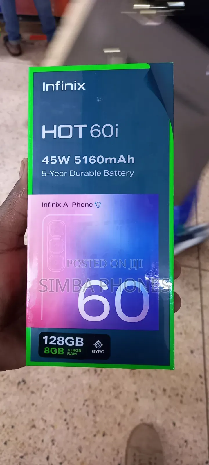 New Infinix Hot 60i 128 GB White