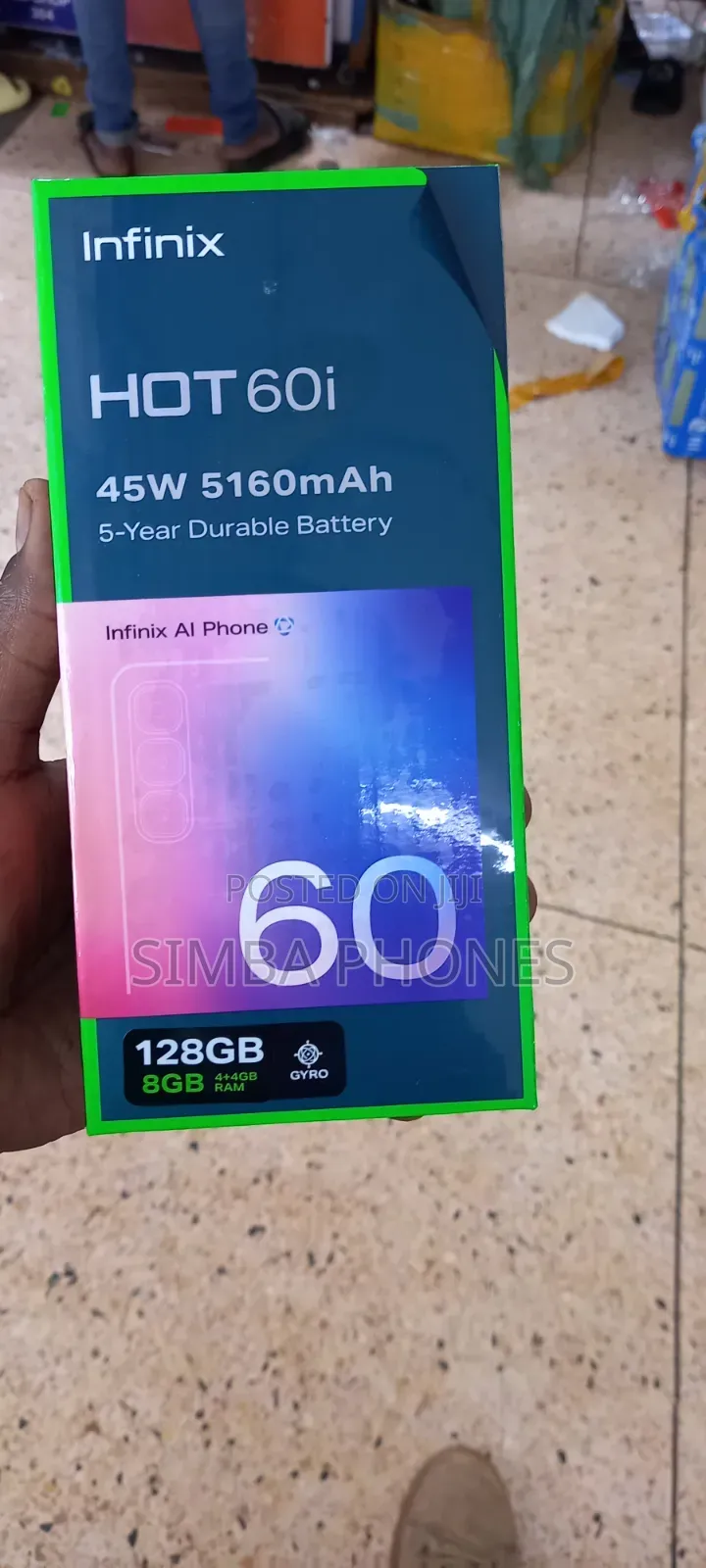 New Infinix Hot 60i 128 GB White