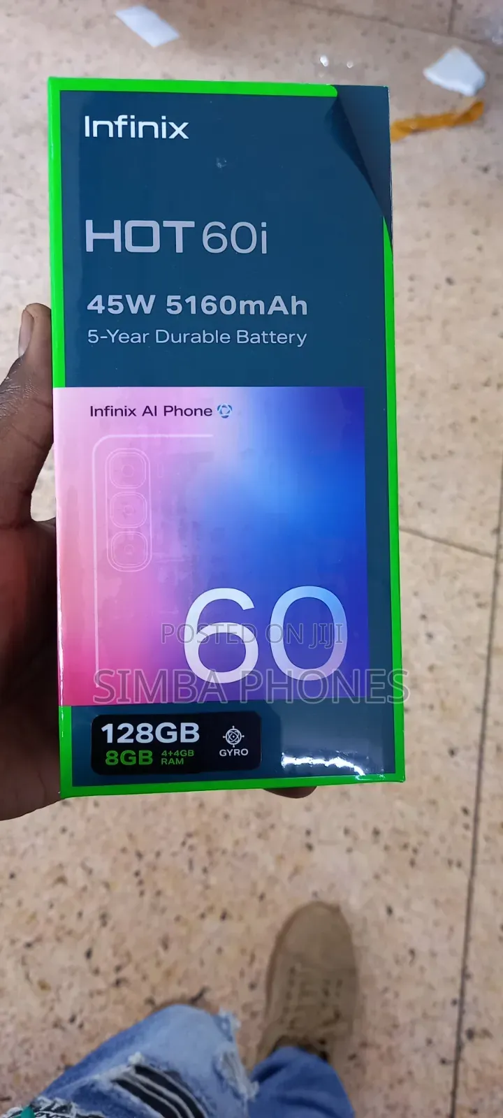 New Infinix Hot 60i 128 GB White