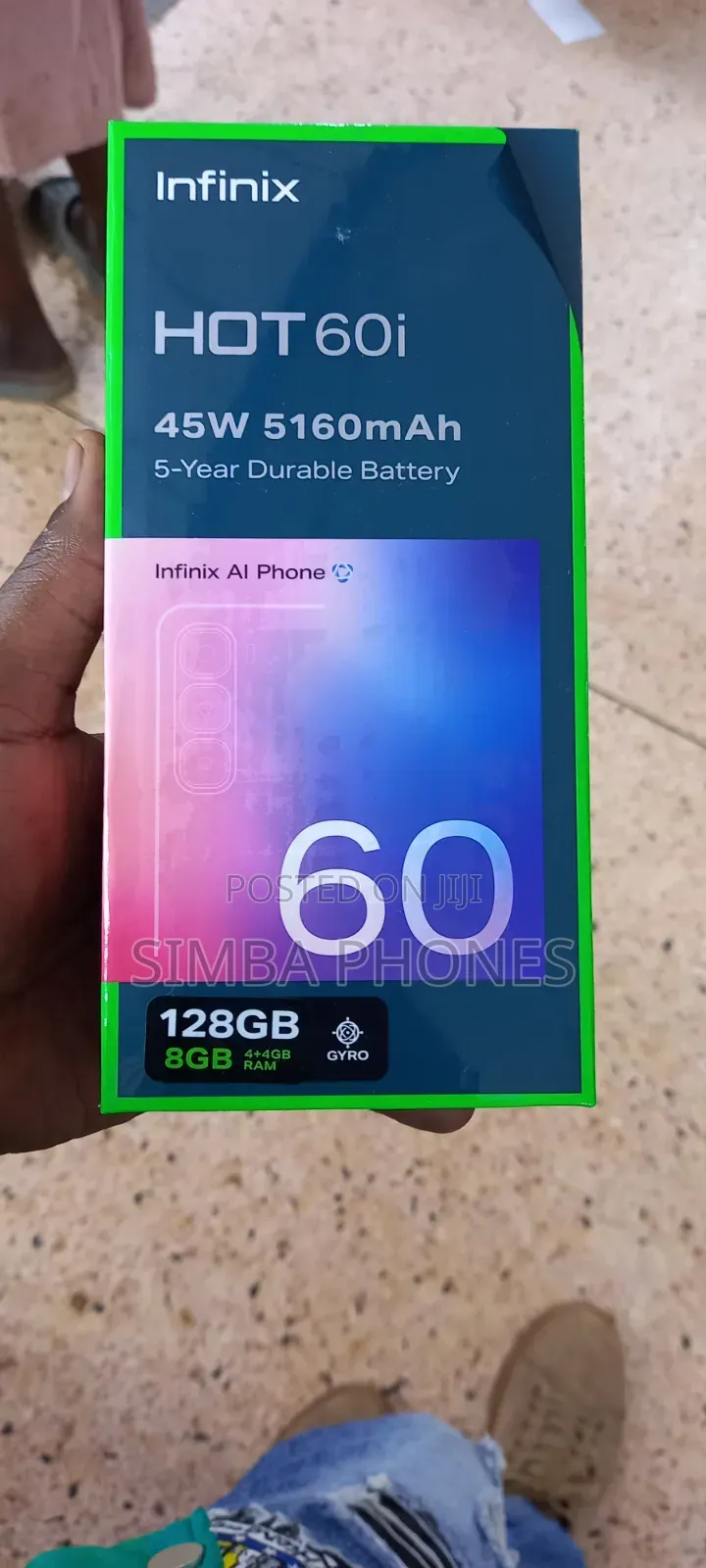 New Infinix Hot 60i 128 GB Silver