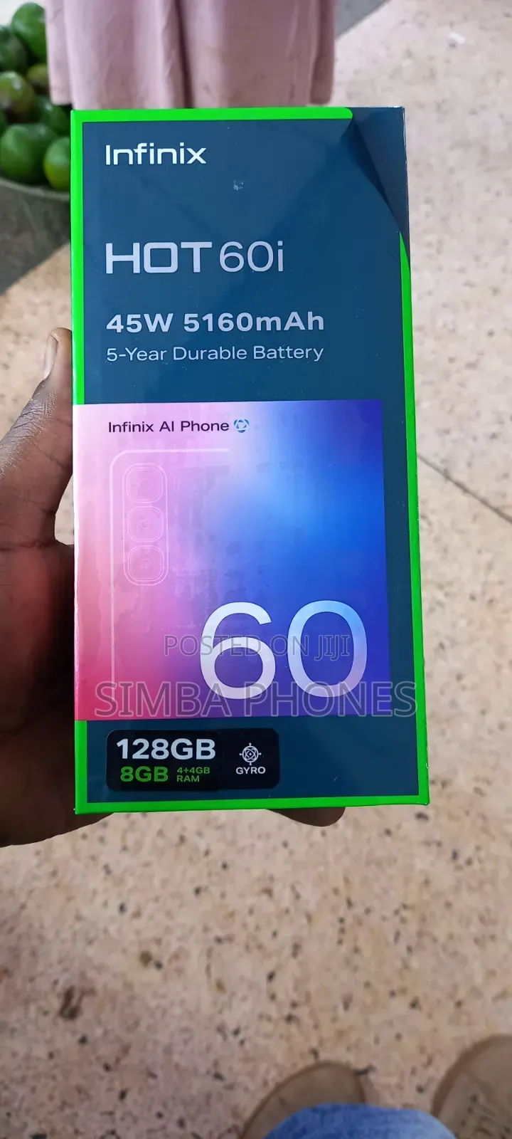 New Infinix Hot 60i 128 GB Silver