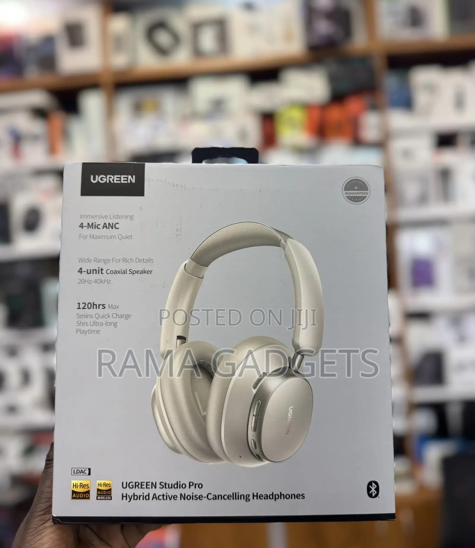Ugreen Studio Pro 120hr Hybrid Anc Headphones Black –