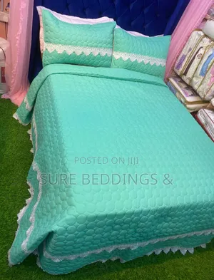 7*7 Green Cotton Bedspread