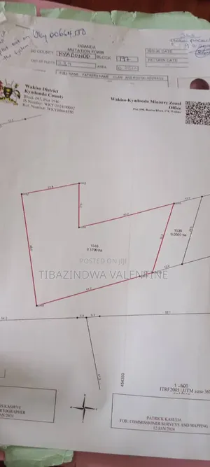 Prime Surveyed Plot For Sale In Kyadondo Wakiso