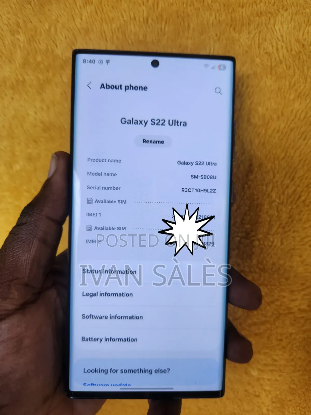 Samsung Galaxy S22 Ultra 5G 128 GB Black
