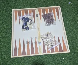 45x45cm Foldable Wooden 2in1 Chess Draft Board