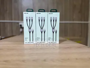 Green Lion 3 in 1 Usb-a Cable 1m Usb-C/Lightning 27w
