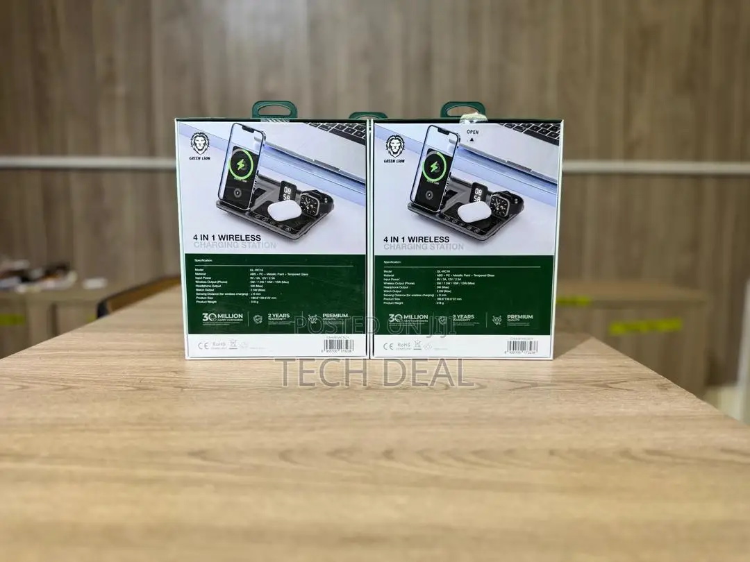 Green Lion 4 in 1 Wireless Charging Station 15w