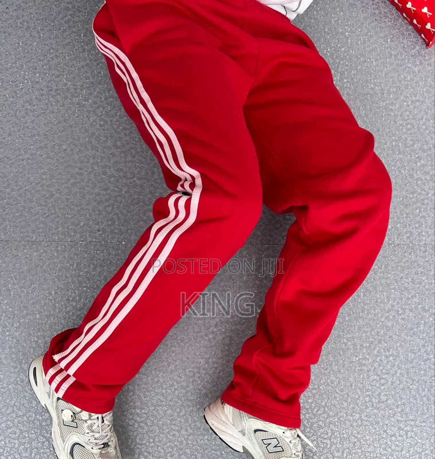 Relaxed Fit Athleisure Wear Baggy Track Pants