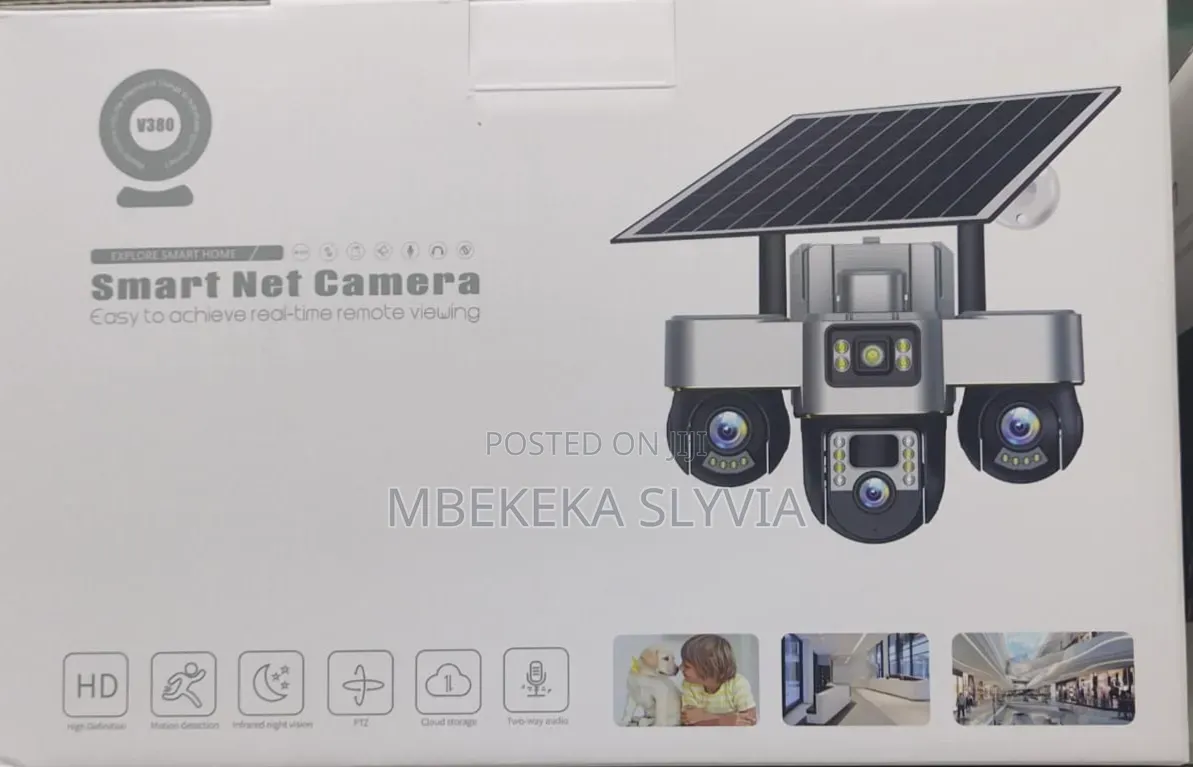 3lens 3 Screens Solar Camera Simcard Pir Colour Night