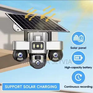3lens 3 Screens Solar Camera Simcard Pir Colour Night