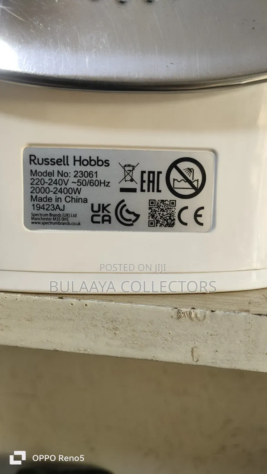 Uk Used Russell Hobbs Supreme Steam Traditional Iron, Model 23061.