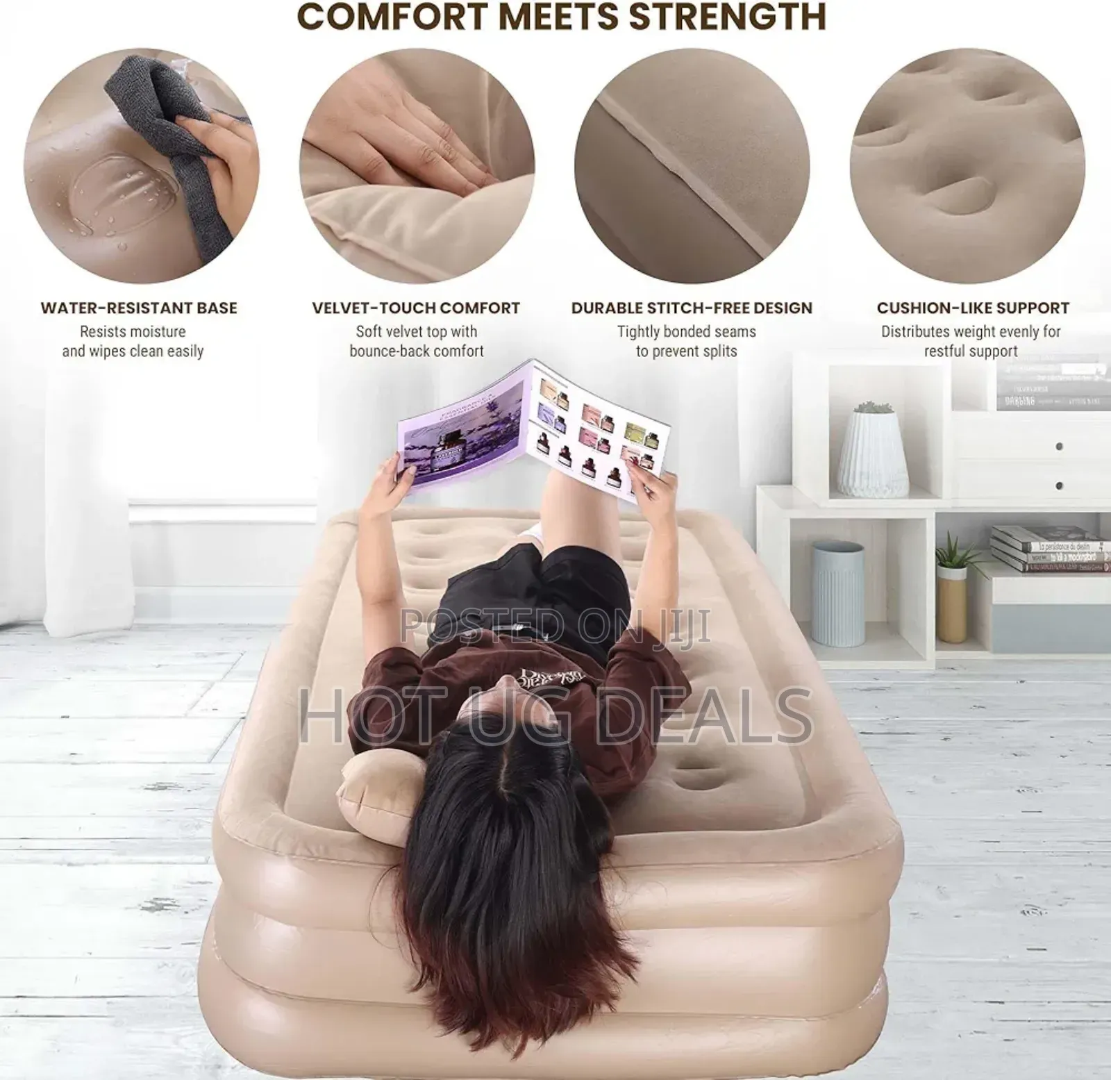 3x6 Inflatable Air Mattress With Built-in Electric Pump For Inflation