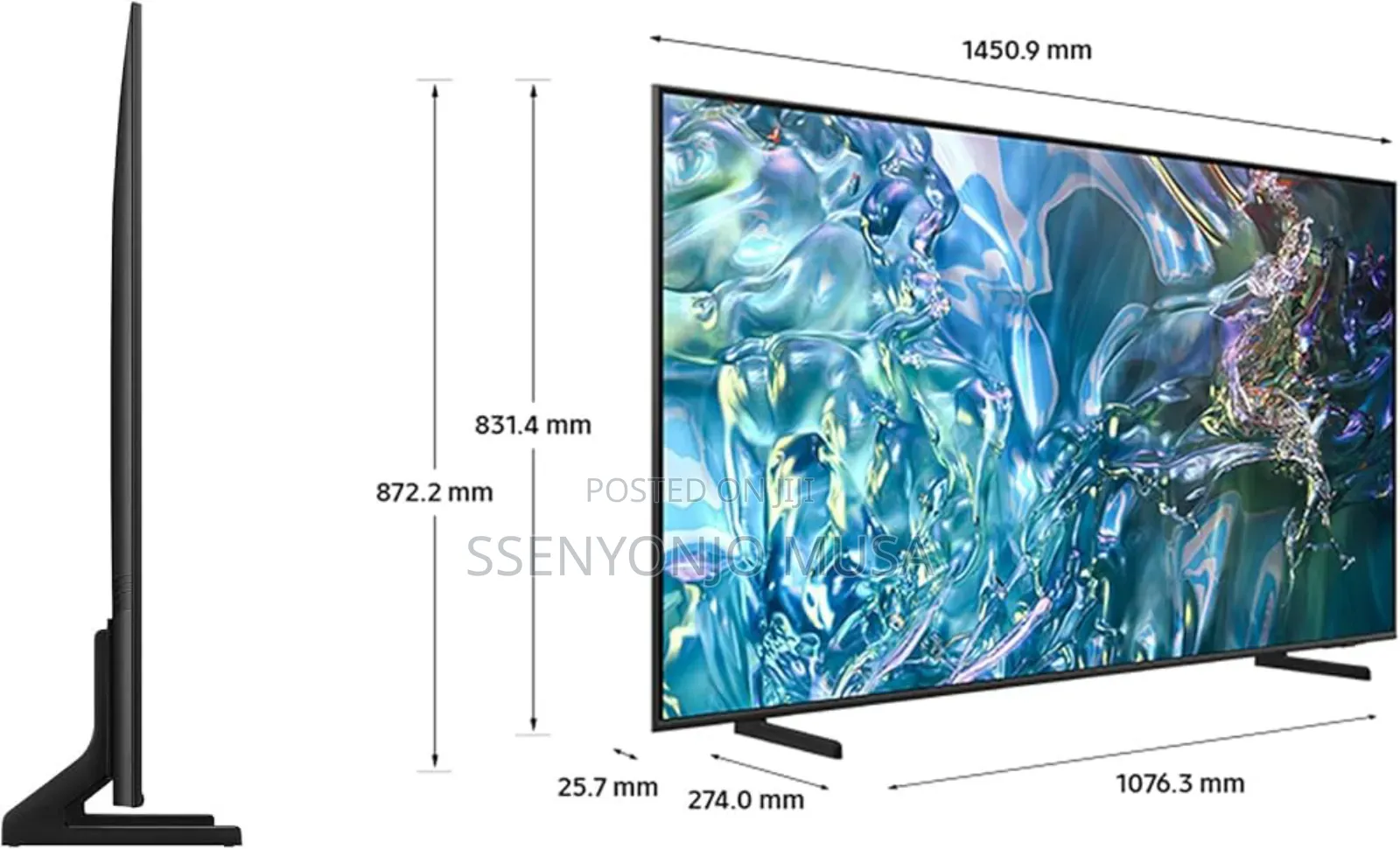 Samsung 65" Q60d Qled Smart Tv -Quantum Dot, Upscaling