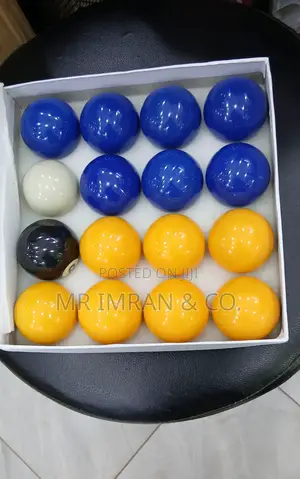 Blue And Yellow 2-inch Pool Ball Set