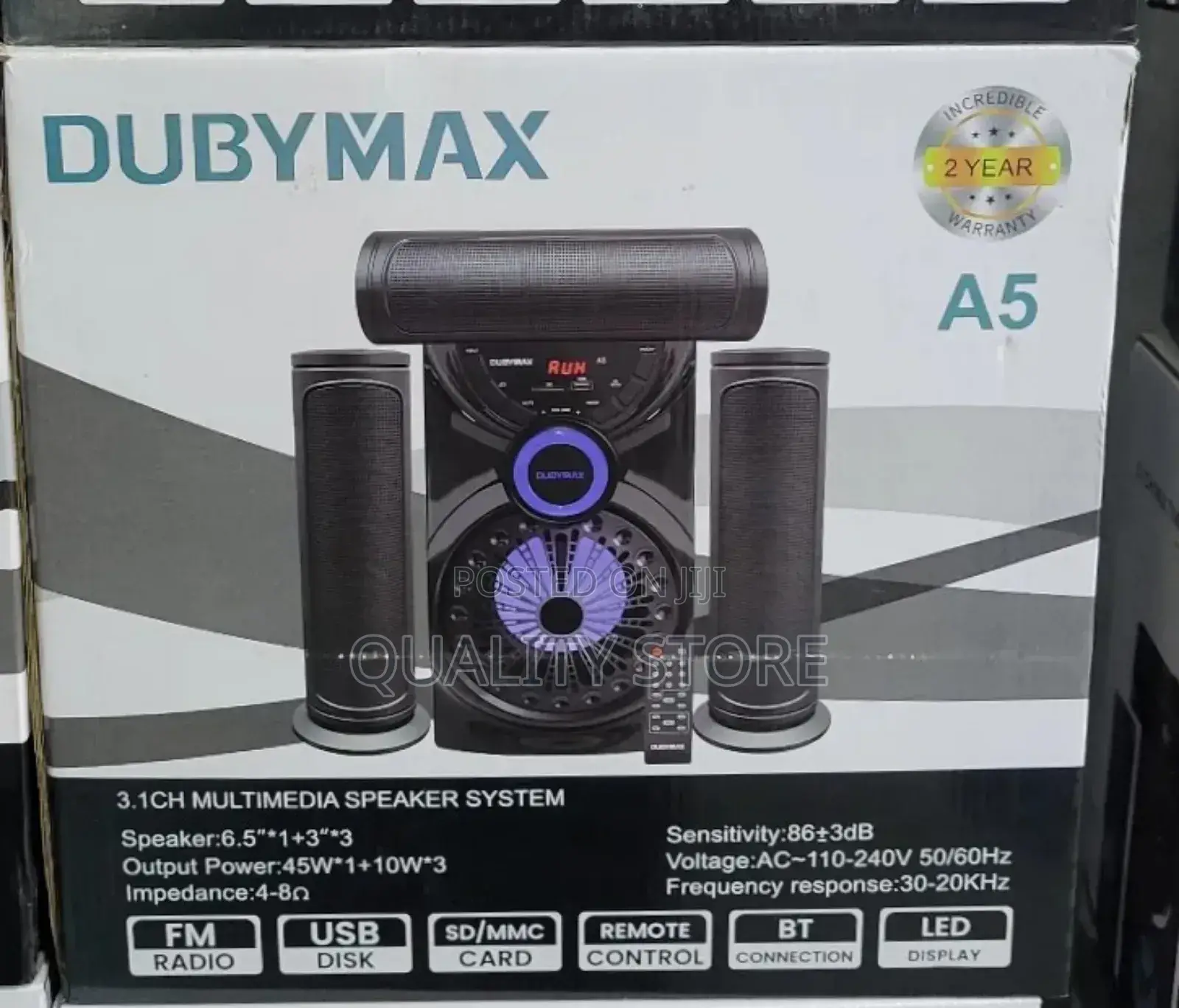 Duby Max A5 3.1 Channel Multimedia Speaker