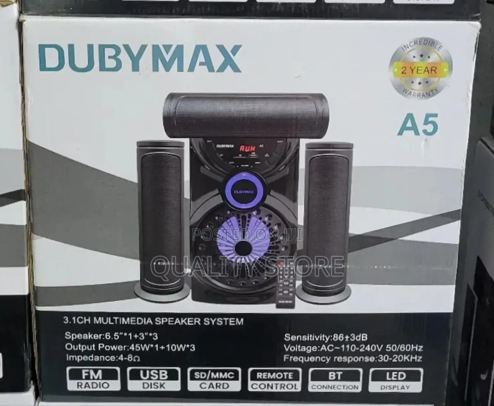 Duby Max A5 3.1 Channel Multimedia Speaker