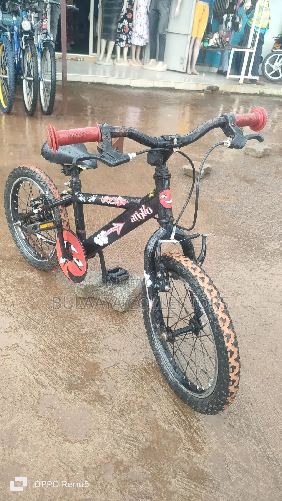 Uk Used Black Apollo Urchin Children's Bicycle, 16 Inches, 4-8yrs.
