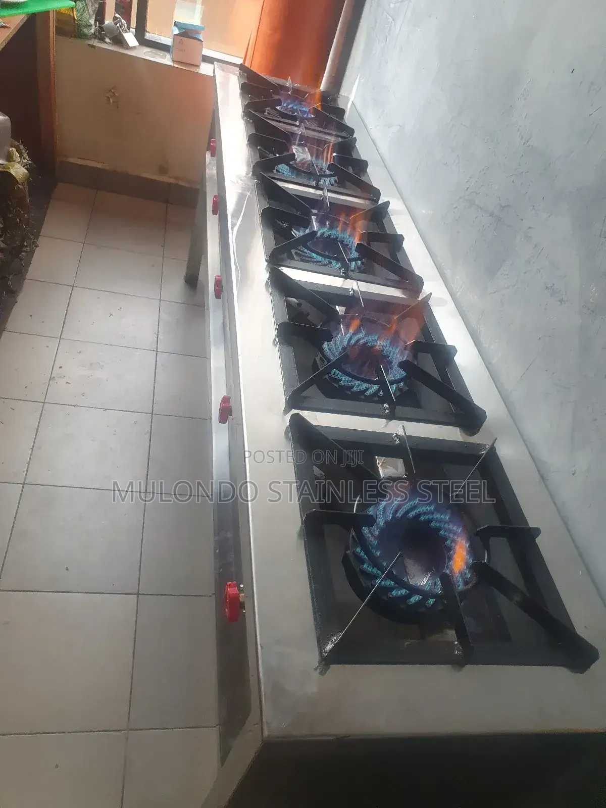 Commercial Stainless Steel Gas Burner Stove 5_ Burner Stove