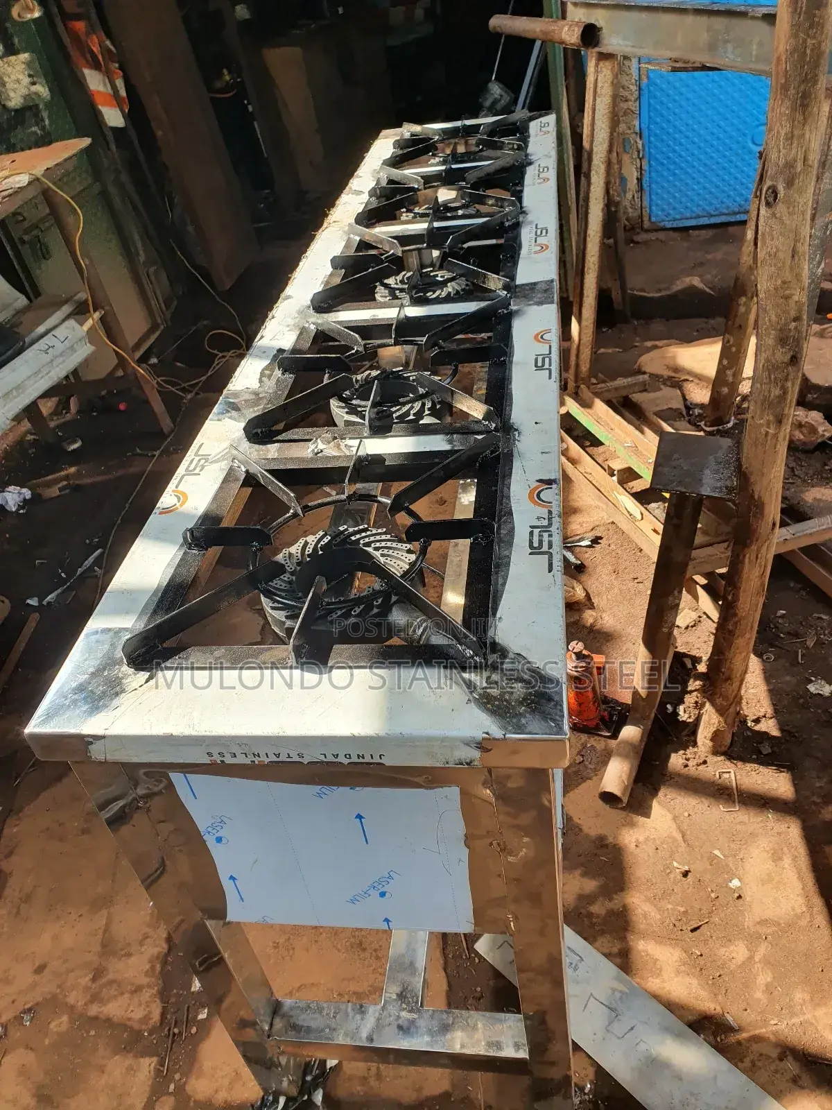 Commercial Stainless Steel Gas Burner Stove 5_ Burner Stove