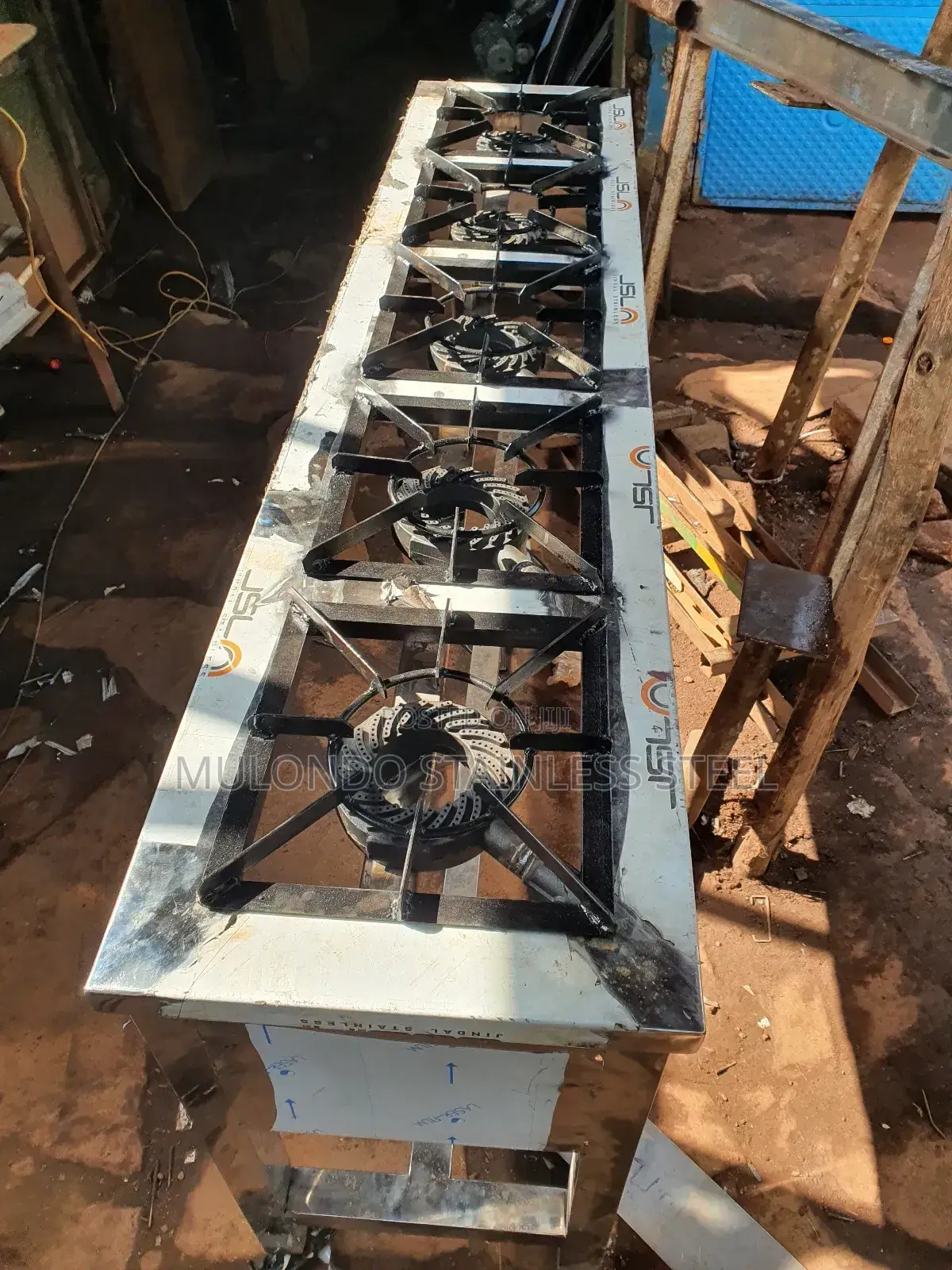 Commercial Stainless Steel Gas Burner Stove 5_ Burner Stove