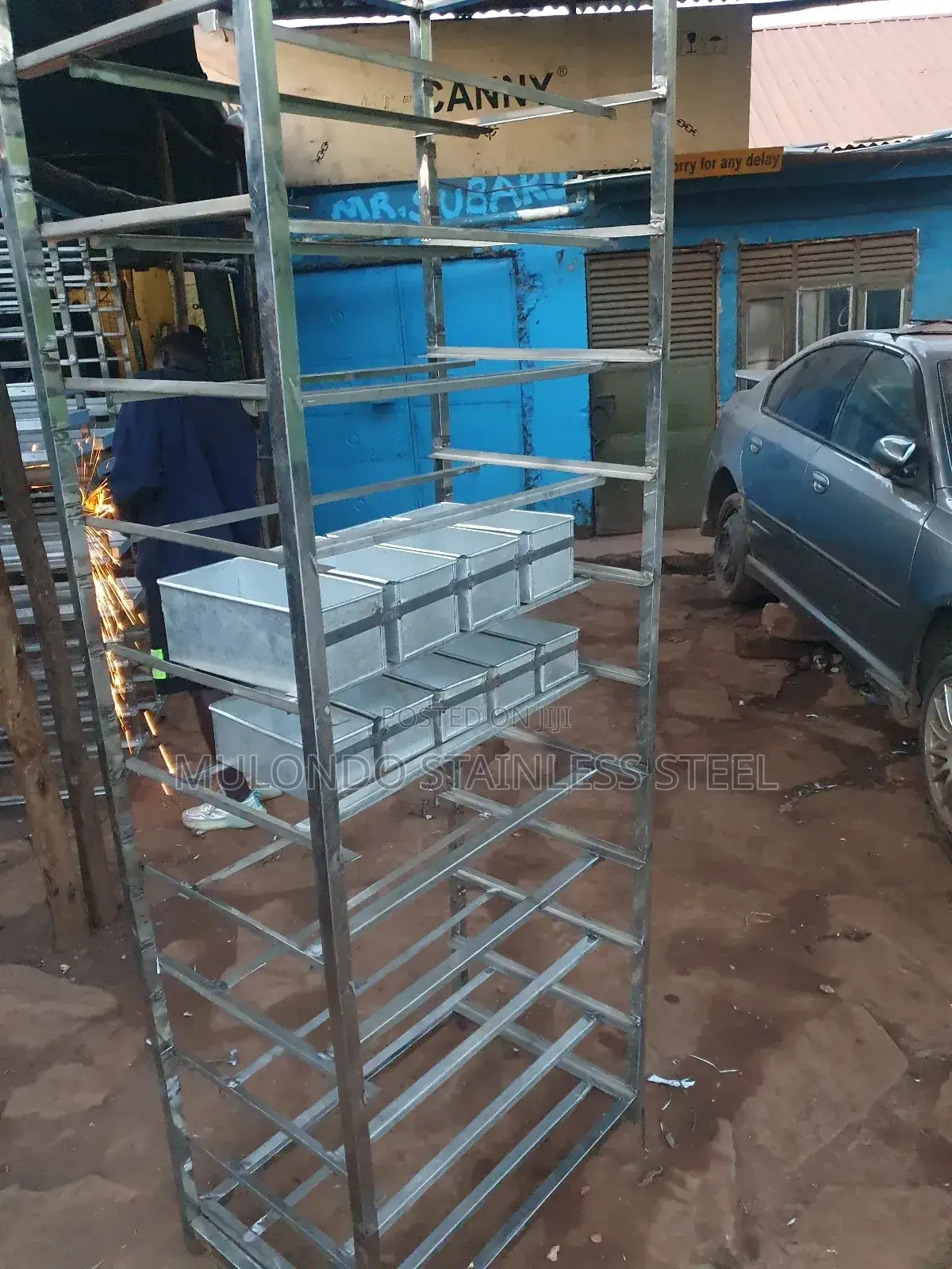 Commercial Stainless Serving Tray Trolley